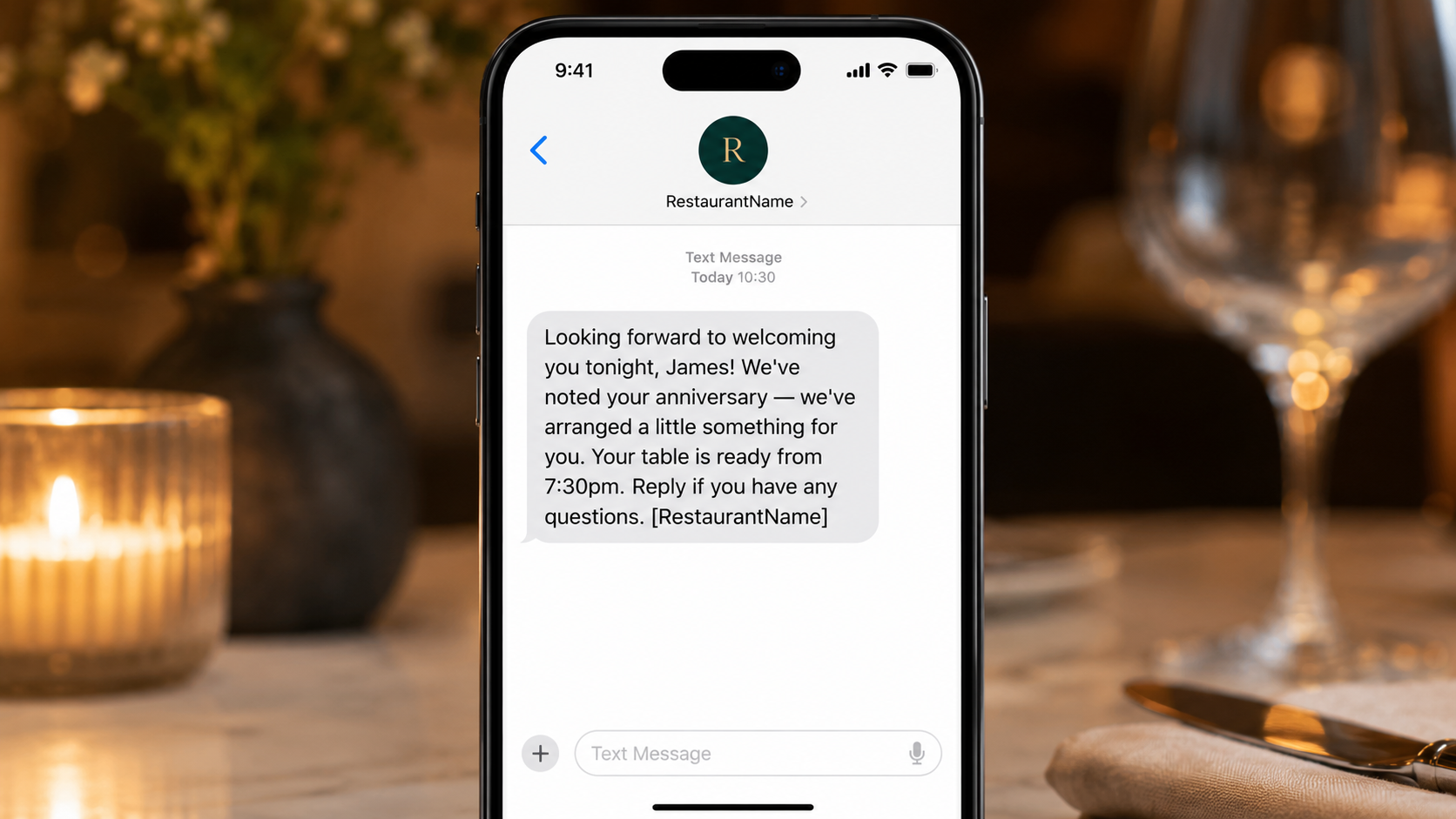 IMAGE: Pre-Arrival Message Mockup